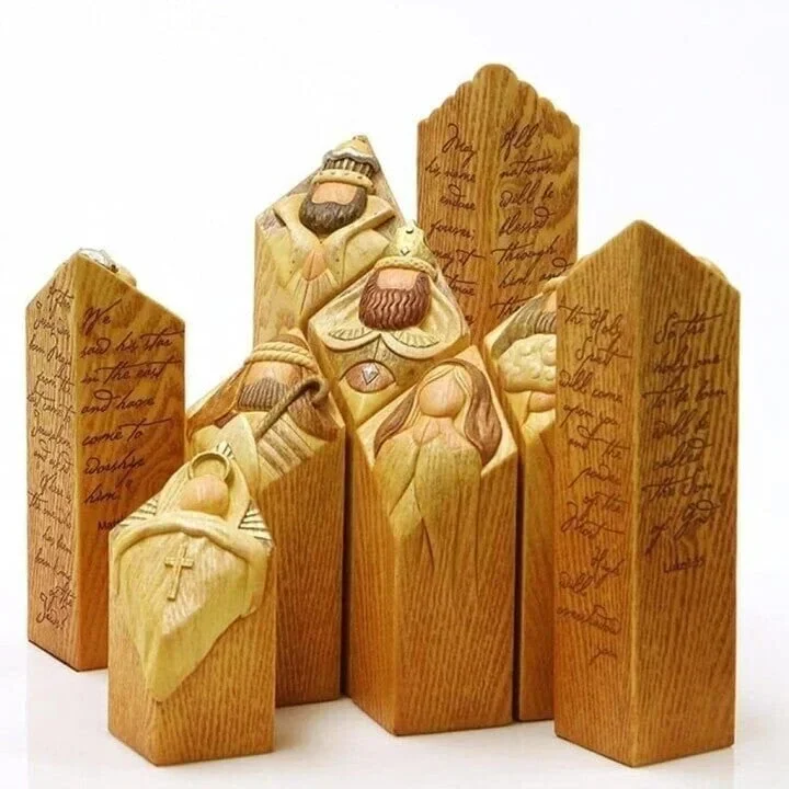 BowLift | 9pcs Heaven Nativity Tree Pillar Statues