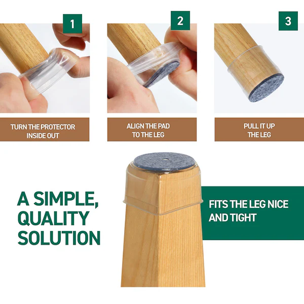 BowLift | Chair Leg Floor Protectors (8 Pcs)