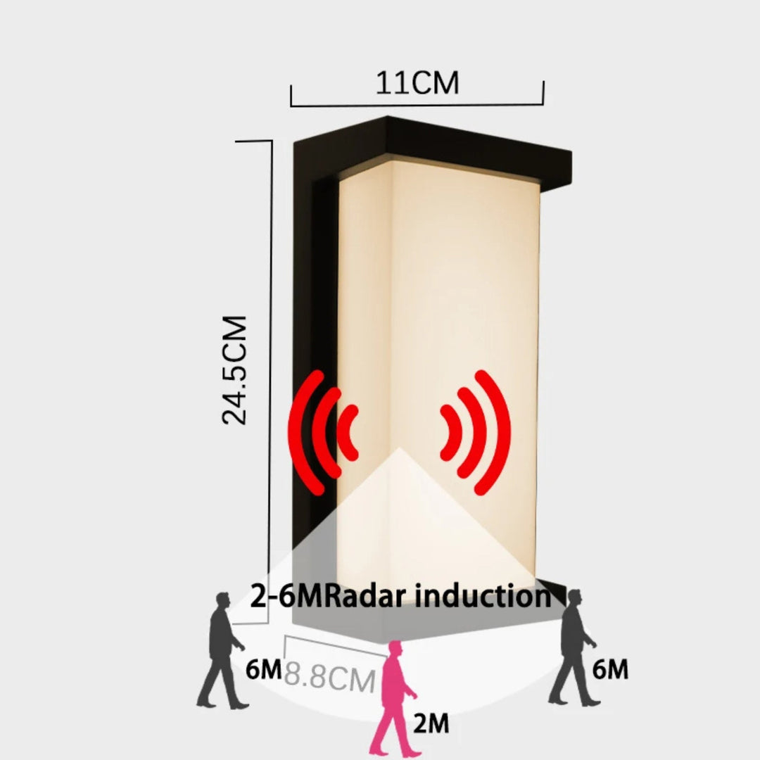 BowLift | LumeRadar – Modern LED Outdoor Wall Light with IP65 Waterproof & Motion Radar Sensor