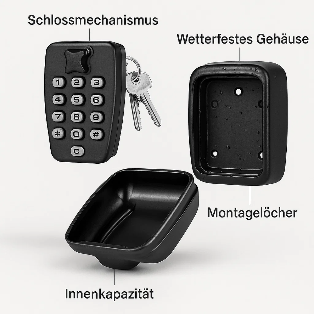 KeyGuard Outdoor Safe – Weatherproof Wall-Mounted Key Box | Bowlift