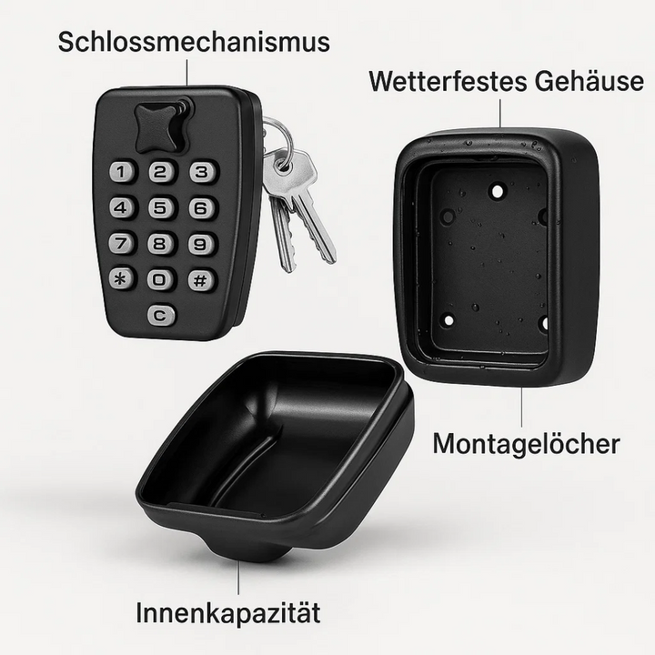 KeyGuard Outdoor Safe – Weather-Resistant Wall-Mounted Key Box | Bowlift