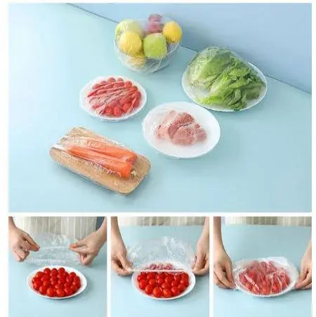 BowLift | Reusable Food Covers | Stretchable Fresh-Keeping Bags | 200PCS Eco-Friendly PE Wrap Alternative
