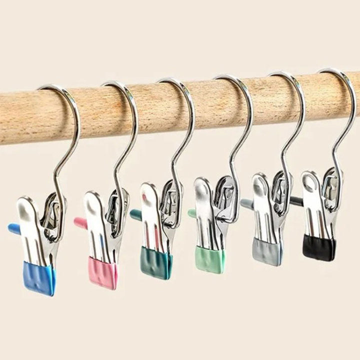 BowLift | Anti-rust Clip Space-saving Clothespin Hat Pants Storage Hanging Travel Hook