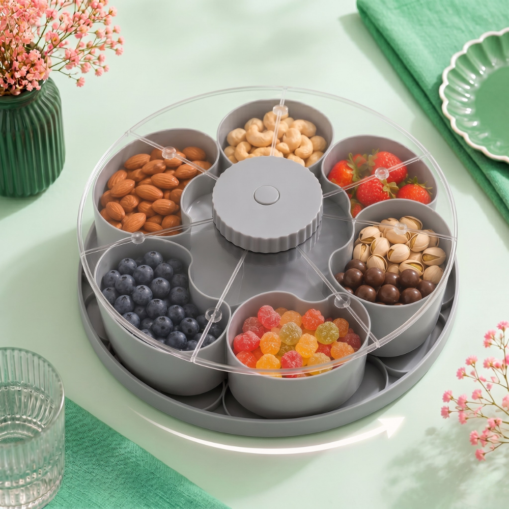 ServeSpin rotating tray with compartments | Bowlift