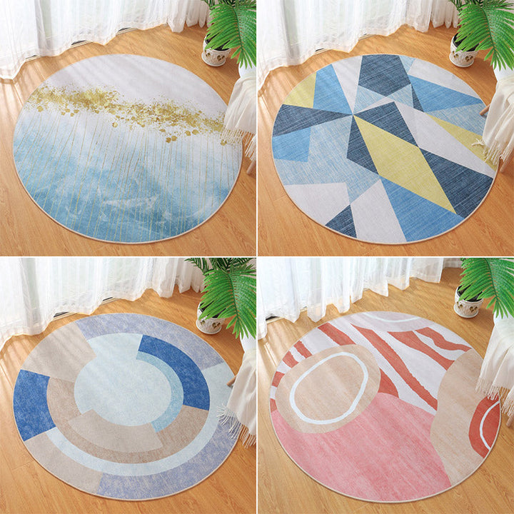 Cute Bedroom Rug Multicolored Cartoon Printed Carpet Synthetic Non-Slip Back Washable Indoor Rug | Bowlift