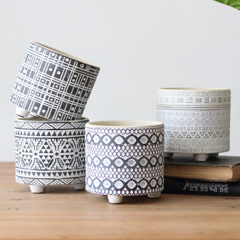 Decorative flower pot with elegant pattern Bowlift
