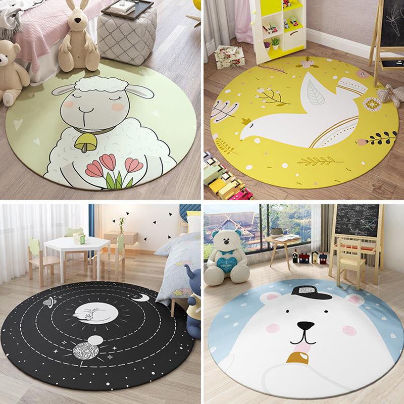 BowLift | Beautiful Children's Room Carpet Colorful Cartoon Printed Indoor Carpet Polypropylene Pet-Friendly Machine Washable Carpet