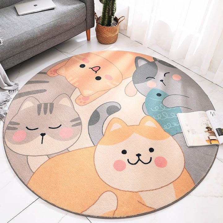 BowLift | Relaxing Kids Room Carpet Multi Color Cartoon Print Indoor Carpet Lamb Wool Non-Slip Underlay Pet-Friendly Area Rug