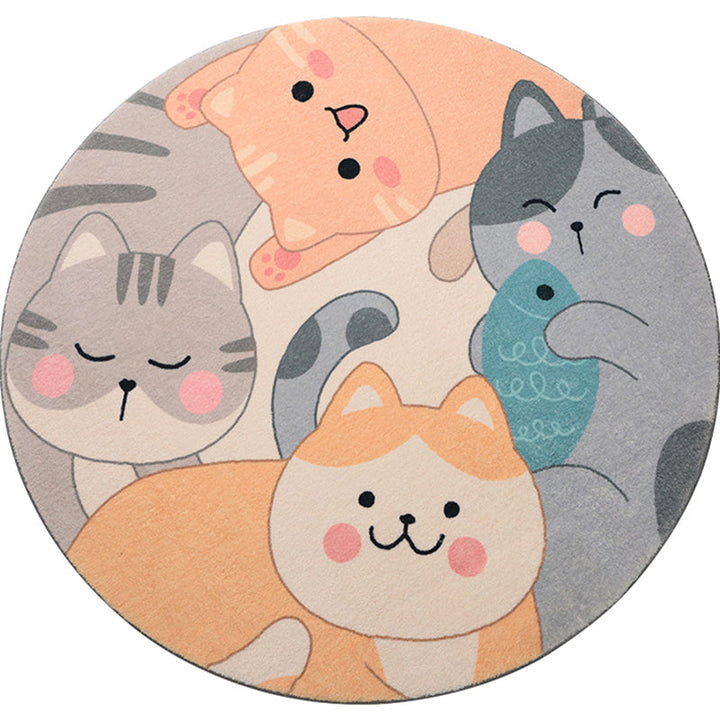 BowLift | Relaxing Kids Room Carpet Multi Color Cartoon Print Indoor Carpet Lamb Wool Non-Slip Underlay Pet-Friendly Area Rug