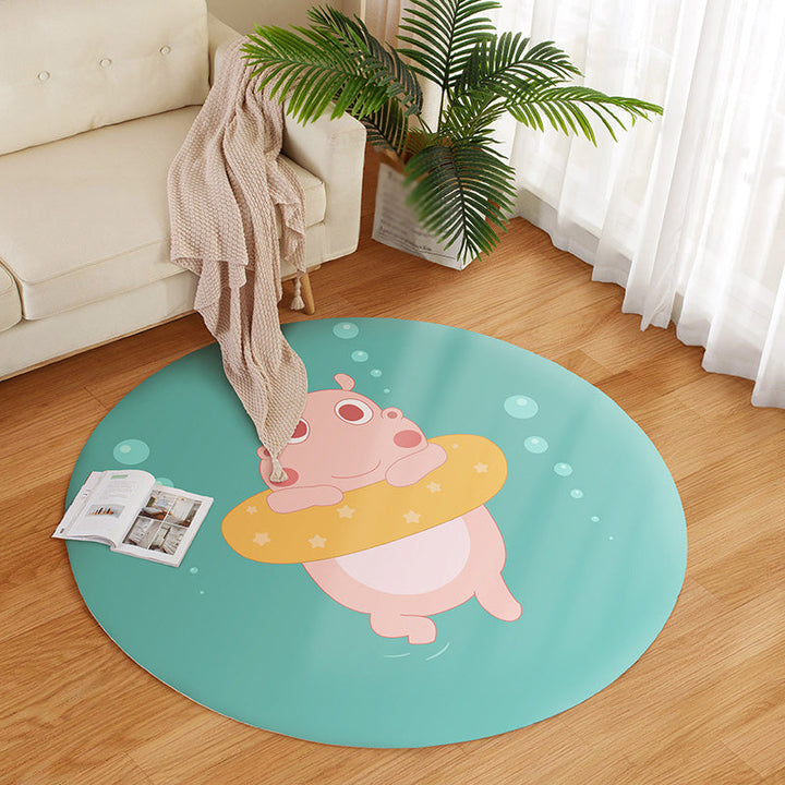 BowLift | Beautiful children's room carpet Multicolored cartoon pattern Indoor carpet PVC stain-resistant machine washable carpet