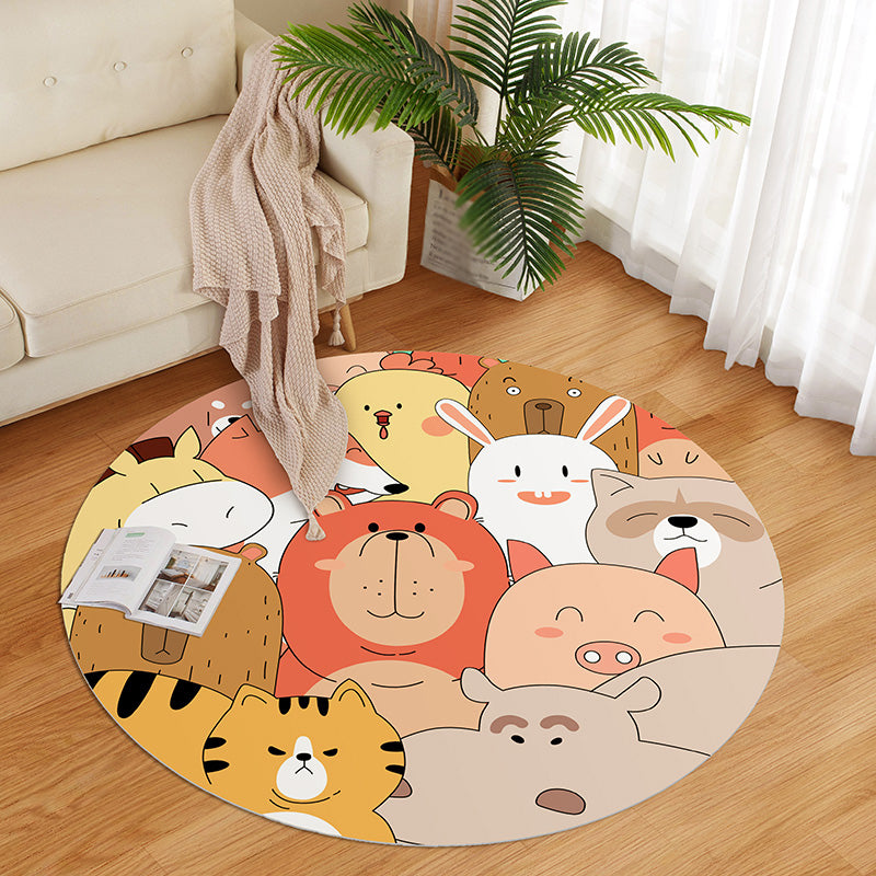 BowLift | Beautiful children's room carpet Multicolored cartoon pattern Indoor carpet PVC stain-resistant machine washable carpet