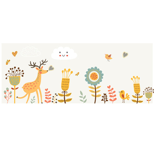 BowLift | Fancy Cartoon Print Rug Multicolored Cotton Blend Indoor Rug Non-Slip Back Machine Washable Rug for the Bedroom