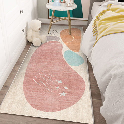 BowLift | Western Bedroom Carpet Multicolored Color Block Indoor Carpet Polyester Non-Slip Underlay Machine Washable Rug