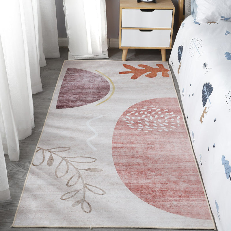 BowLift | Scandinavian Bedroom Rug Multicolor Color Blocked Indoor Rug Synthetic Non-slip Machine Washable Carpet