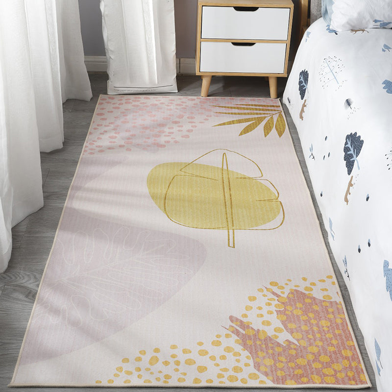 BowLift | Scandinavian Bedroom Rug Multicolor Color Blocked Indoor Rug Synthetic Non-slip Machine Washable Carpet