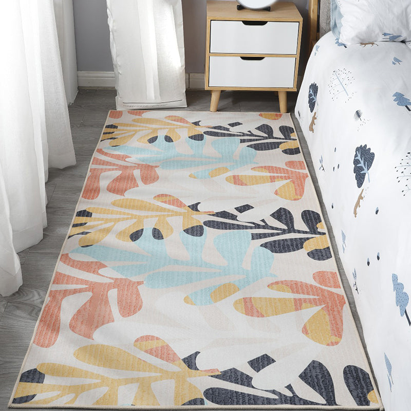 BowLift | Scandinavian Bedroom Rug Multicolor Color Blocked Indoor Rug Synthetic Non-slip Machine Washable Carpet