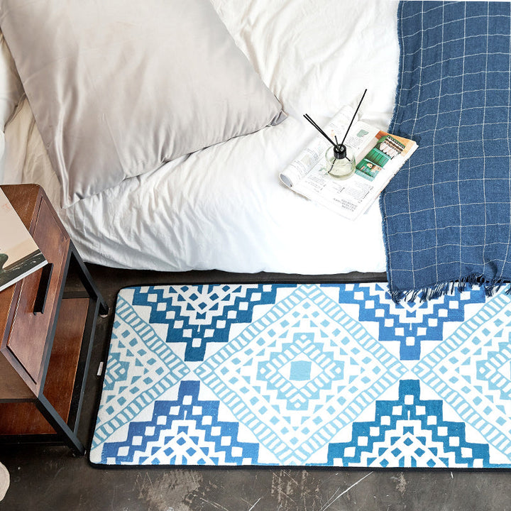 Moroccan Bedroom Rug Multicolor Tribal Print Area Rug Polypropylene Non-Slip Washable Easy Care Rug | Bowlift