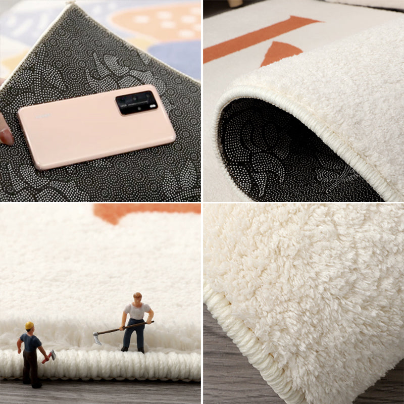 BowLift | Beautiful Children's Room Rug Multi-colored Cartoon Printed Area Rug Lambswool Non-slip Machine Washable Rug