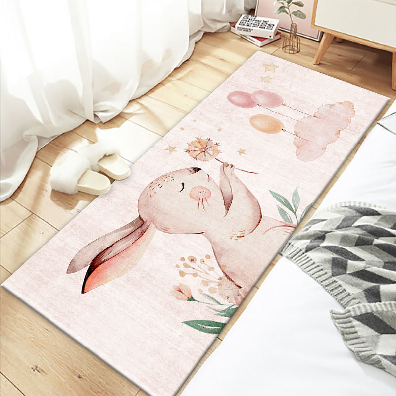 BowLift | Beautiful Bedroom Rug Multicolor Cartoon Printed Indoor Carpet PVC Non-Slip Back Machine Washable Rug