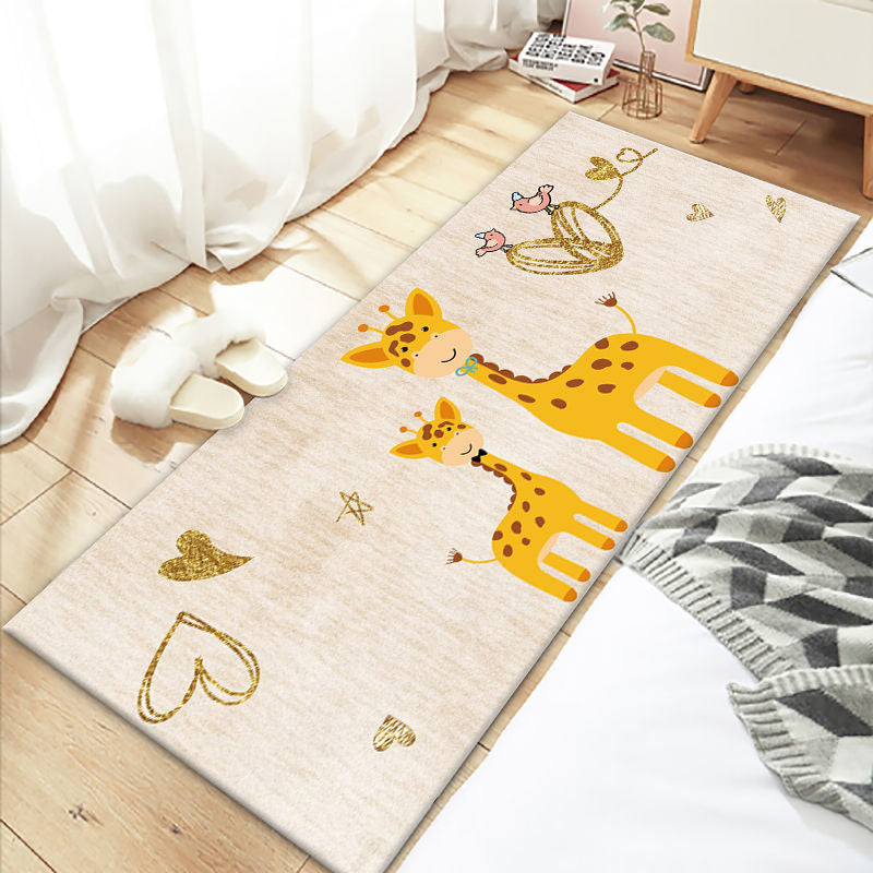 BowLift | Beautiful Bedroom Rug Multicolor Cartoon Printed Indoor Carpet PVC Non-Slip Back Machine Washable Rug