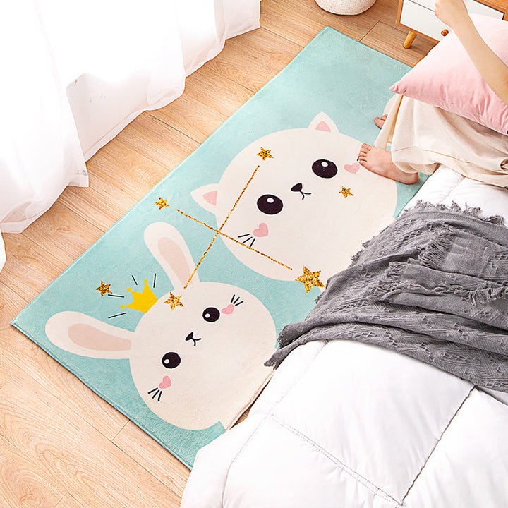 BowLift | Colorful sweet carpet Polyester cartoon print carpet with non-slip backing pet-friendly carpet for the living room