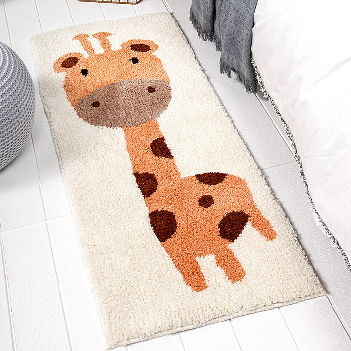 BowLift | Scandinavian Decoration Rug Multi Color Plant Printed Rug Polyester Non-Slip Backing Pet-Friendly Rug