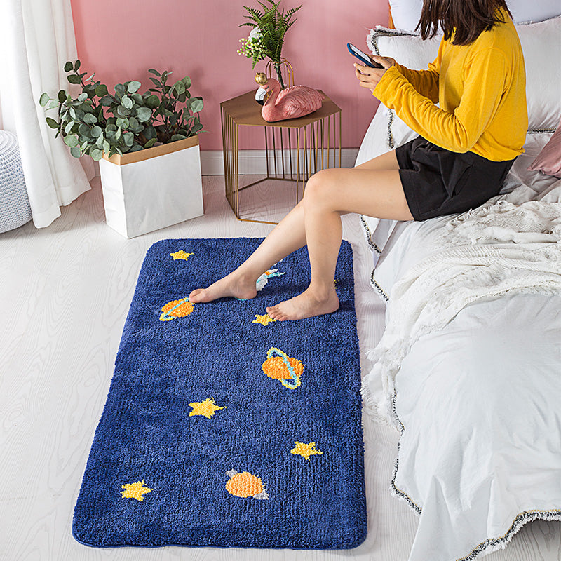 BowLift | Scandinavian Decoration Rug Multi Color Plant Printed Rug Polyester Non-Slip Backing Pet-Friendly Rug