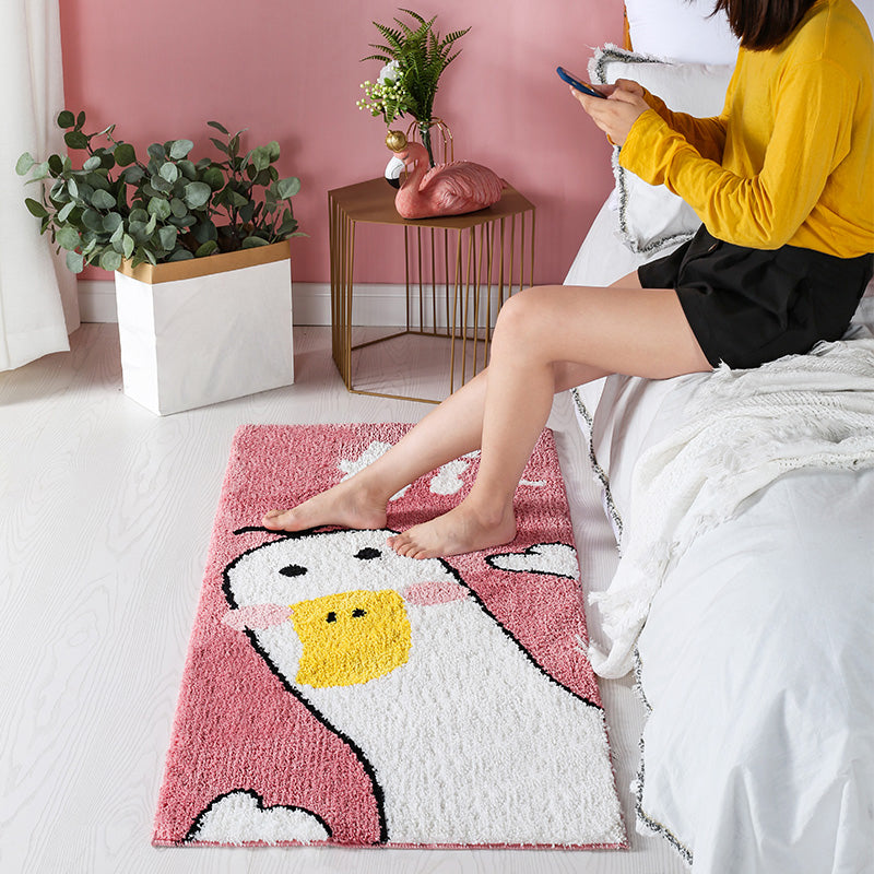 BowLift | Scandinavian Decoration Rug Multi Color Plant Printed Rug Polyester Non-Slip Backing Pet-Friendly Rug
