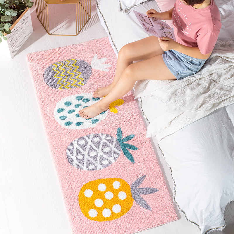 BowLift | Scandinavian Decoration Rug Multi Color Plant Printed Rug Polyester Non-Slip Backing Pet-Friendly Rug