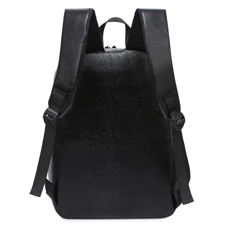Eco-Friendly Textured Leather Laptop Backpack Bowlift
