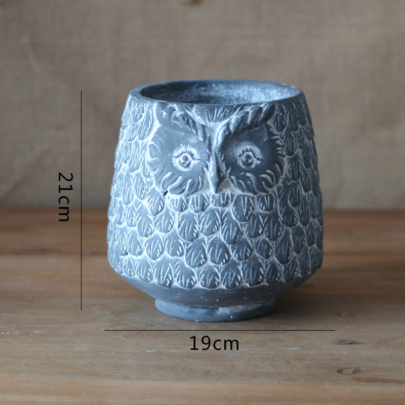 Decorative Owl Ceramic Pot Bowlift
