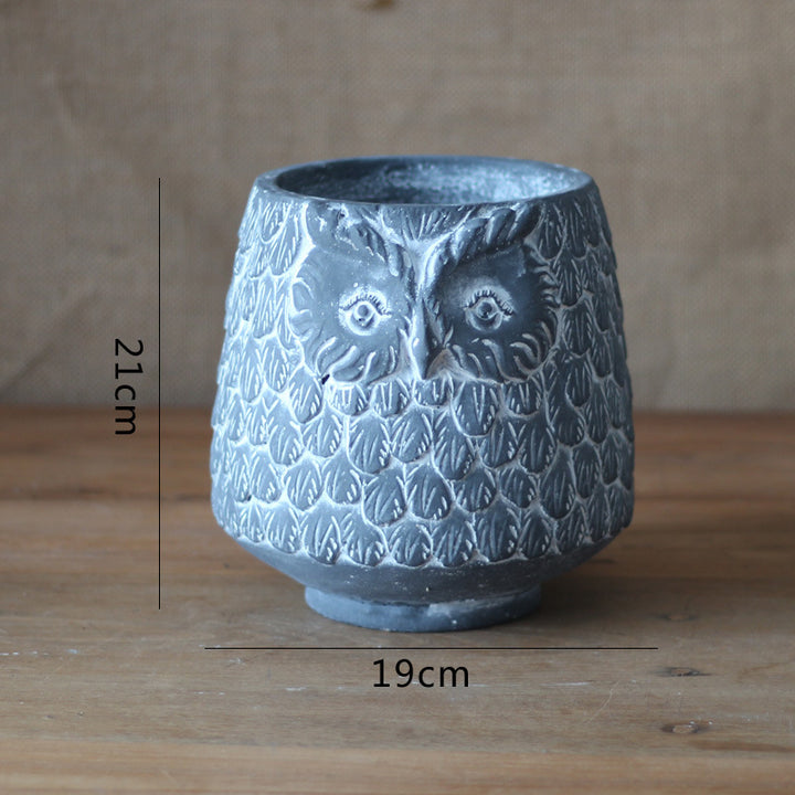 Decorative Owl Ceramic Pot Bowlift