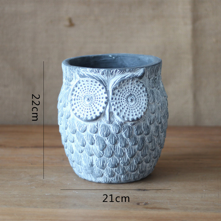 Decorative Owl Ceramic Pot Bowlift