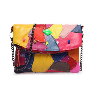 Artistic Patchwork Crossbody Clutch