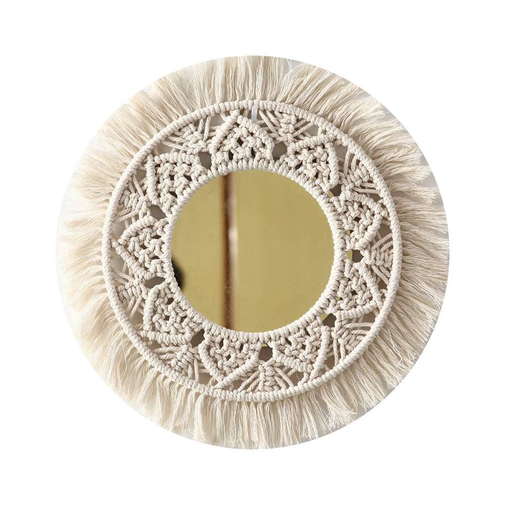 Decorative Macrame Wall Mirror Bowlift
