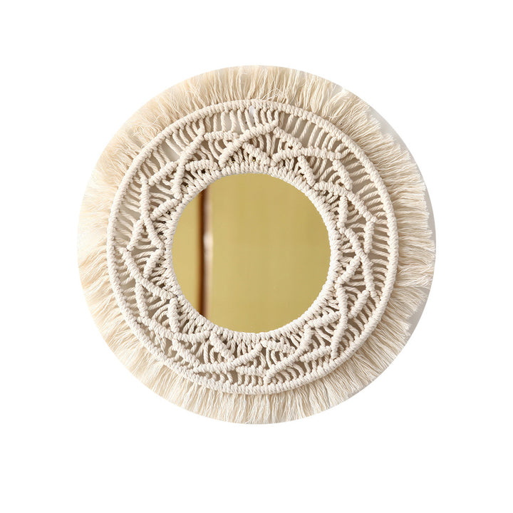 Decorative Macrame Wall Mirror Bowlift