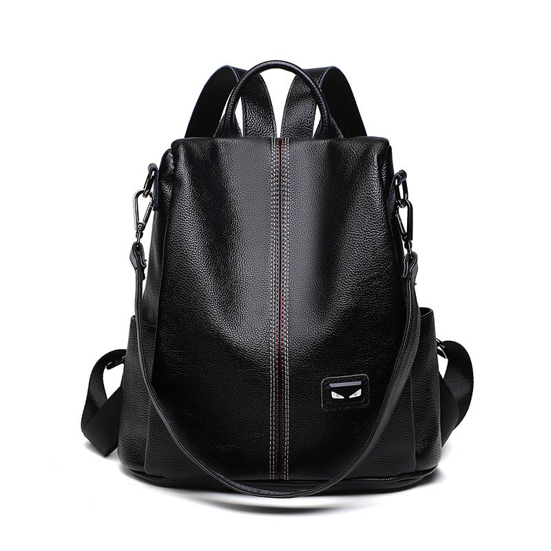 Premium Leather Multi-Compartment Backpack