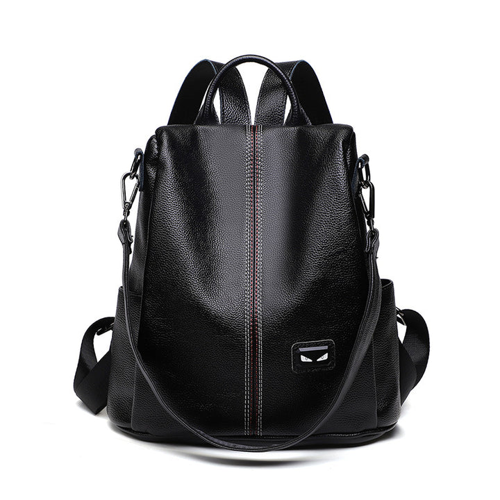 Premium Leather Multi-Compartment Backpack