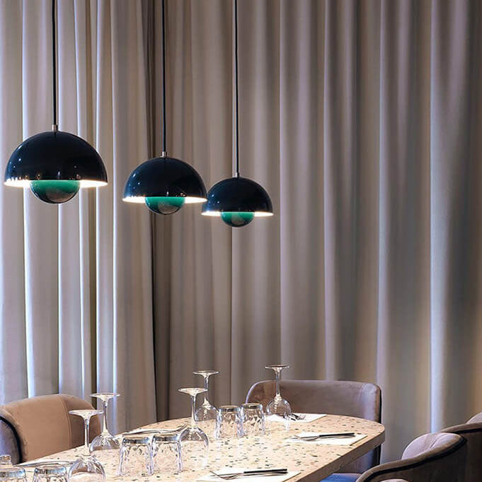 BowLift | Nordic Macaron 1-Light Half-Circle Dome Pendant Light