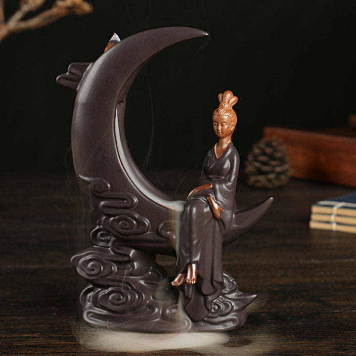 Elegant Moon-shaped Incense Holder