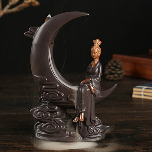Elegant Moon-shaped Incense Holder