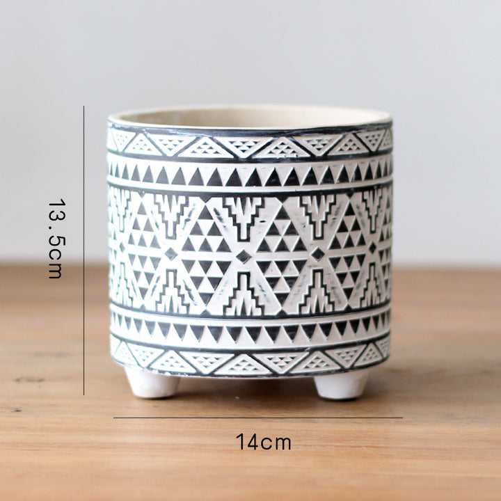 Decorative flower pot with elegant pattern Bowlift