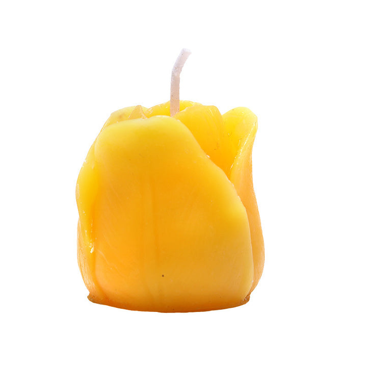 Hand-Poured Tulip-Shaped Decorative Soy Candle