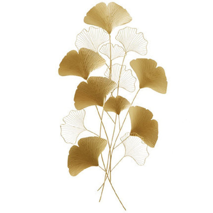 Contemporary Ginkgo Leaf Wall Sculpture Bowlift