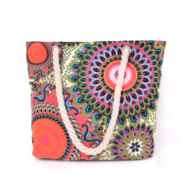Large and Colorful Casual Beach Bag Bowlift