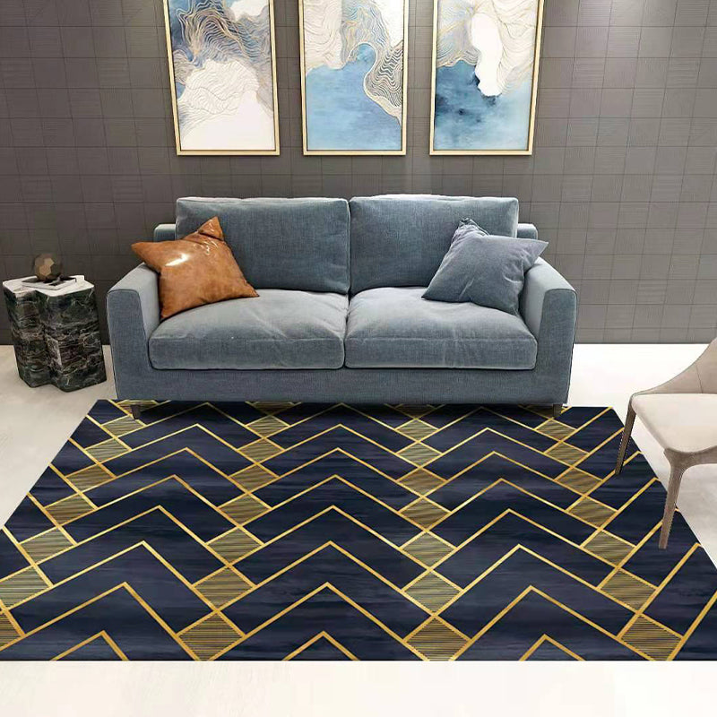 Modern Living Rug Decorative Rug Multicolor Print Rug Synthetic Stain Resistant Machine Washable Non-Slip Backing Rug | Bowlift