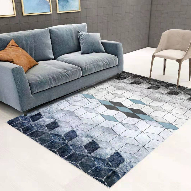 Modern Living Rug Decorative Rug Multicolor Print Rug Synthetic Stain Resistant Machine Washable Non-Slip Backing Rug | Bowlift