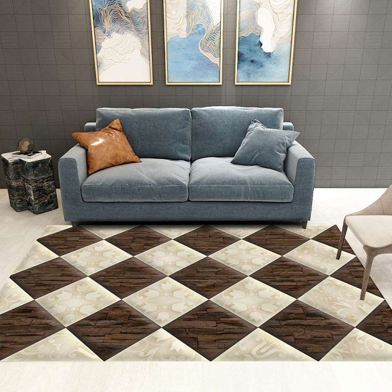 Modern Living Rug Decorative Rug Multicolor Print Rug Synthetic Stain Resistant Machine Washable Non-Slip Backing Rug | Bowlift