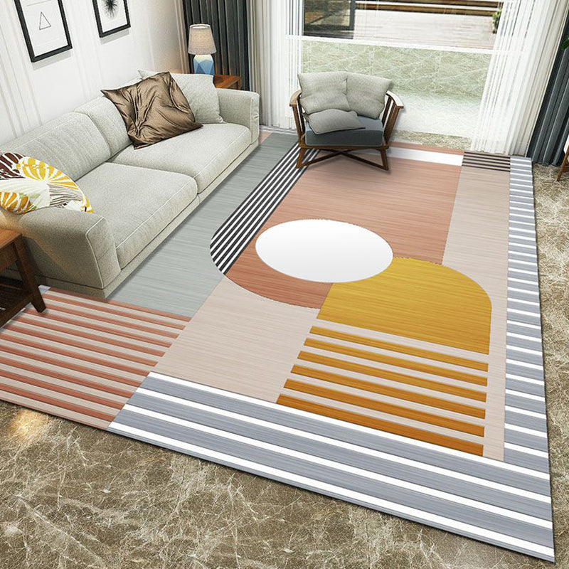 Multi-Color Geometric Rug Polypropylene Modern Rug Washable Stain Resistant Non-Slip Rug for Home | Bowlift