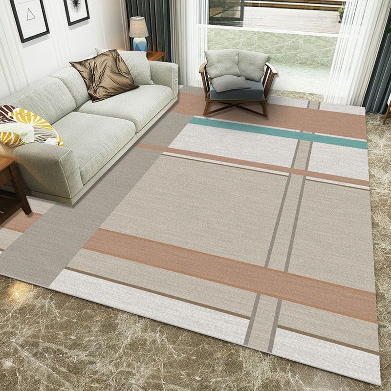Multi-Color Geometric Rug Polypropylene Modern Rug Washable Stain Resistant Non-Slip Rug for Home | Bowlift